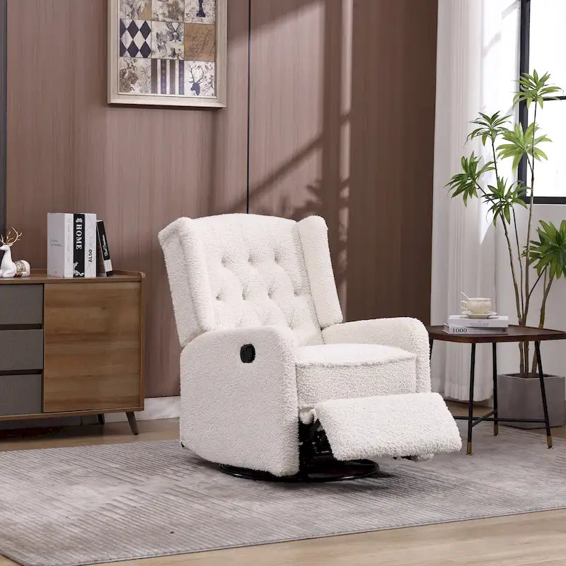 Sillón reclinable giratorio y mecedor para dormitorio y sala de estar