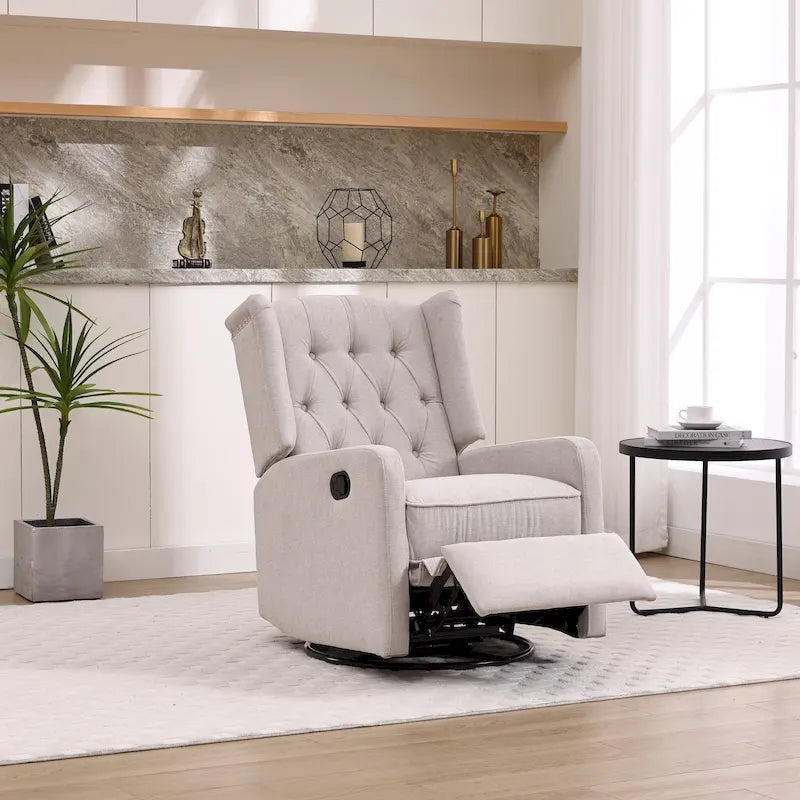 Sillón reclinable giratorio y mecedor para dormitorio y sala de estar
