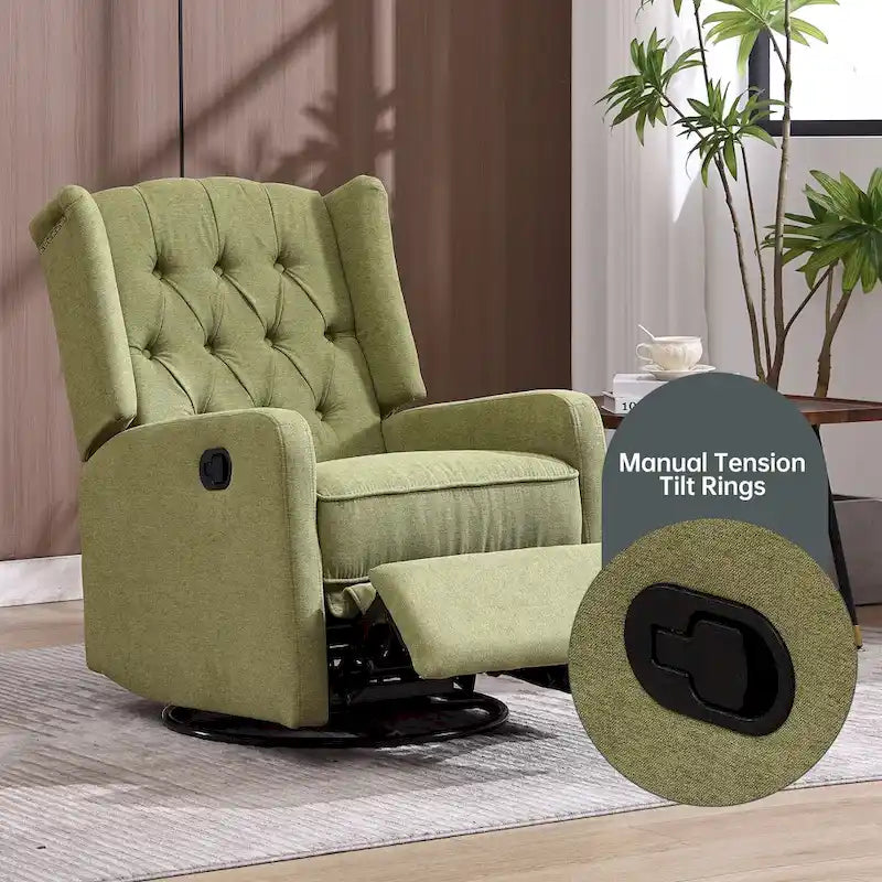 Sillón reclinable giratorio y mecedor para dormitorio y sala de estar