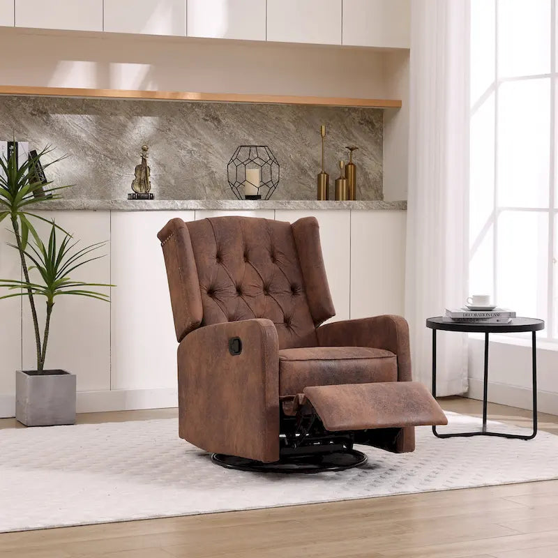Sillón reclinable giratorio y mecedor para dormitorio y sala de estar