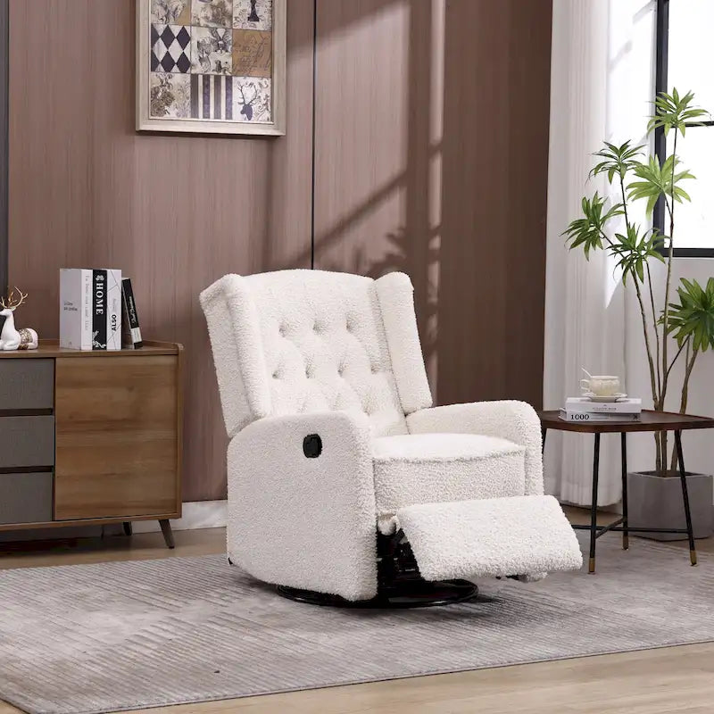 Sillón reclinable giratorio y mecedor para dormitorio y sala de estar